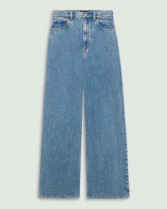 Toriey High-Waisted Casual Pant in Denim - Toriey Couture