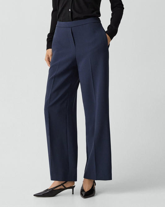 Toriey Wide-Leg Pant in Admiral Crepe