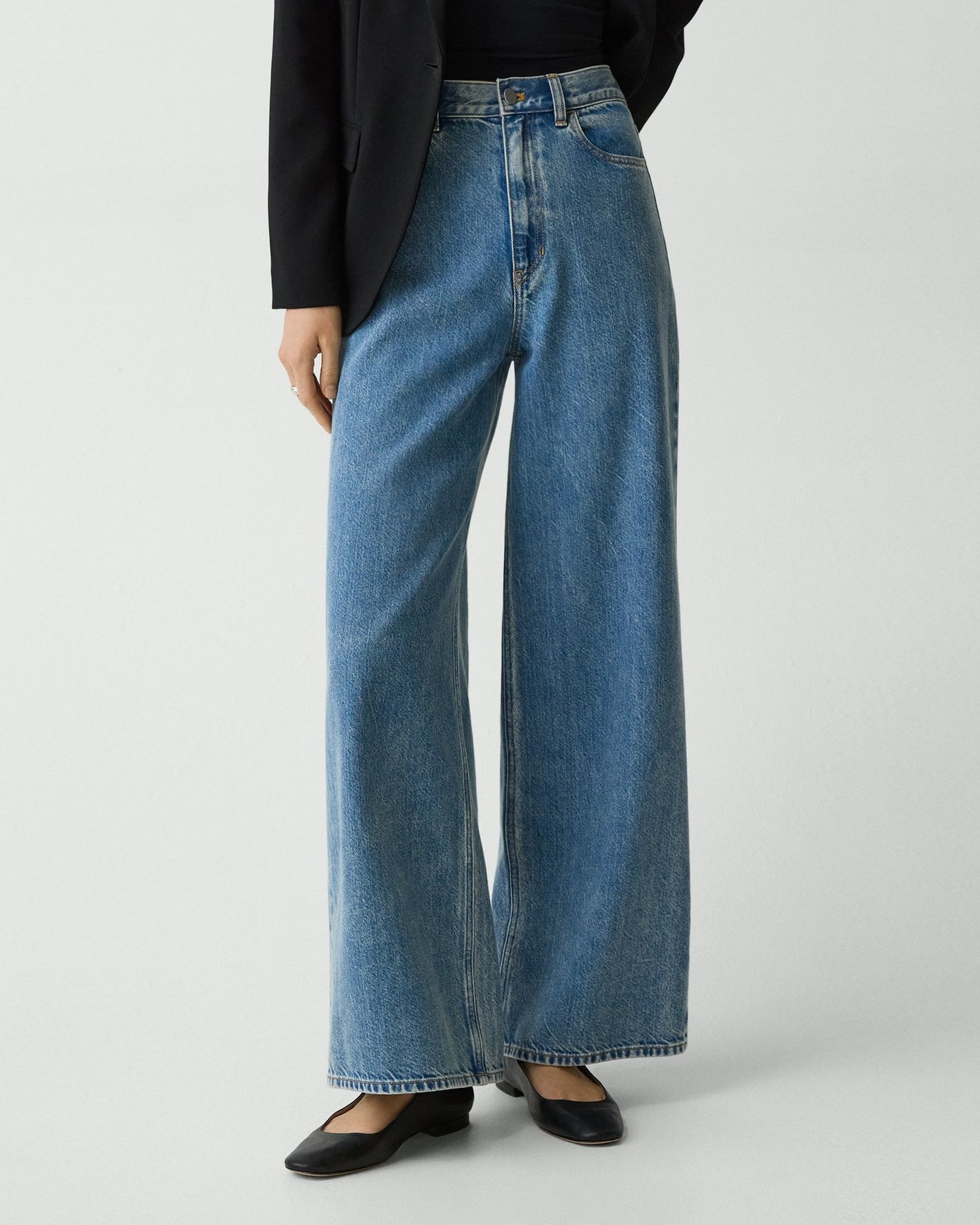 Toriey High-Waisted Casual Pant in Denim