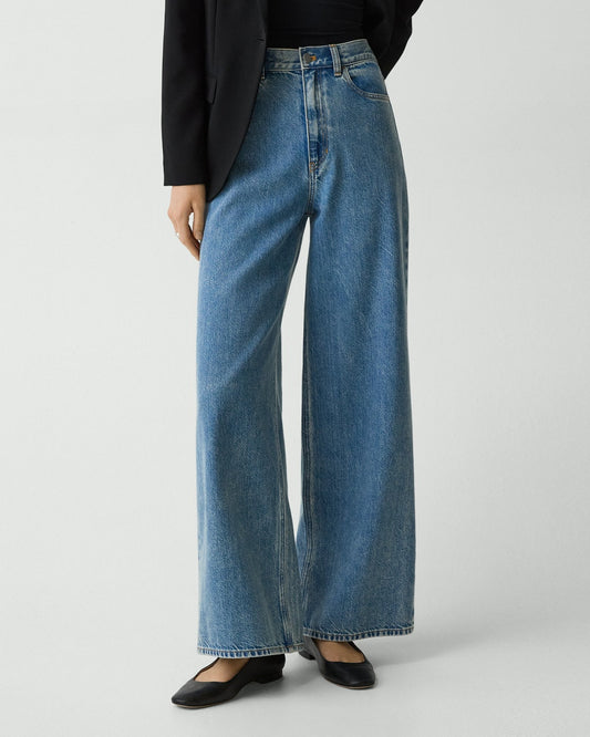 Toriey High-Waisted Casual Pant in Denim